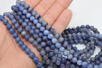 Natural Blue Aventurine Beads, Light Sky Blue Round Beads BS #50, sizes 8mm 16 inch Strands
